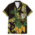 Yellow New Zealand Kowhai And Piwakawaka Family Matching Long Sleeve Bodycon Dress and Hawaiian Shirt Maori Ngaru Paua Shell