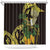 Yellow New Zealand Kowhai And Piwakawaka Shower Curtain Maori Ngaru Paua Shell