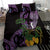 Purple New Zealand Kowhai And Piwakawaka Bedding Set Maori Ngaru Paua Shell