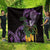 Purple New Zealand Kowhai And Piwakawaka Quilt Maori Ngaru Paua Shell