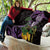 Purple New Zealand Kowhai And Piwakawaka Quilt Maori Ngaru Paua Shell