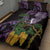 Purple New Zealand Kowhai And Piwakawaka Quilt Bed Set Maori Ngaru Paua Shell