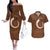 Vanuatu Indipendens Dei Couples Matching Off The Shoulder Long Sleeve Dress and Hawaiian Shirt Yumi 44th Sand Drawing Turtle Mix Lapita