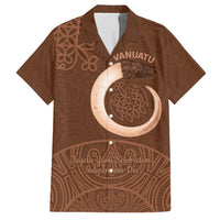 Vanuatu Indipendens Dei Hawaiian Shirt Yumi Sand Drawing Turtle Mix Lapita LT14 Brown - Polynesian Pride