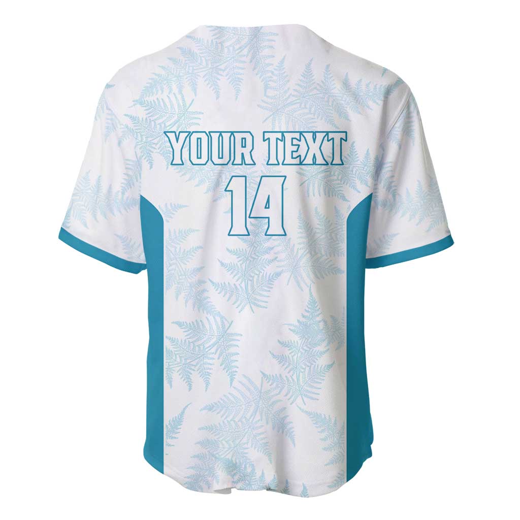 Custom New Zealand Silver Fern Football Baseball Jersey Come On All White