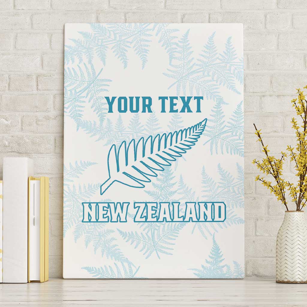 Custom New Zealand Silver Fern Football Canvas Wall Art Come On All White