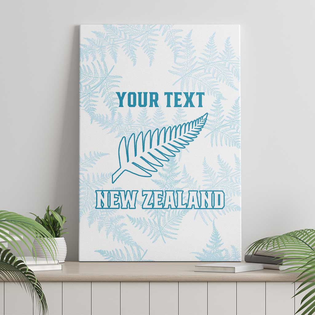 Custom New Zealand Silver Fern Football Canvas Wall Art Come On All White