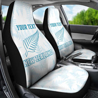 Custom New Zealand Silver Fern Football Car Seat Cover Come On All White LT14 - Polynesian Pride