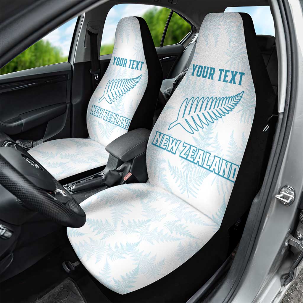 Custom New Zealand Silver Fern Football Car Seat Cover Come On All White LT14 - Polynesian Pride