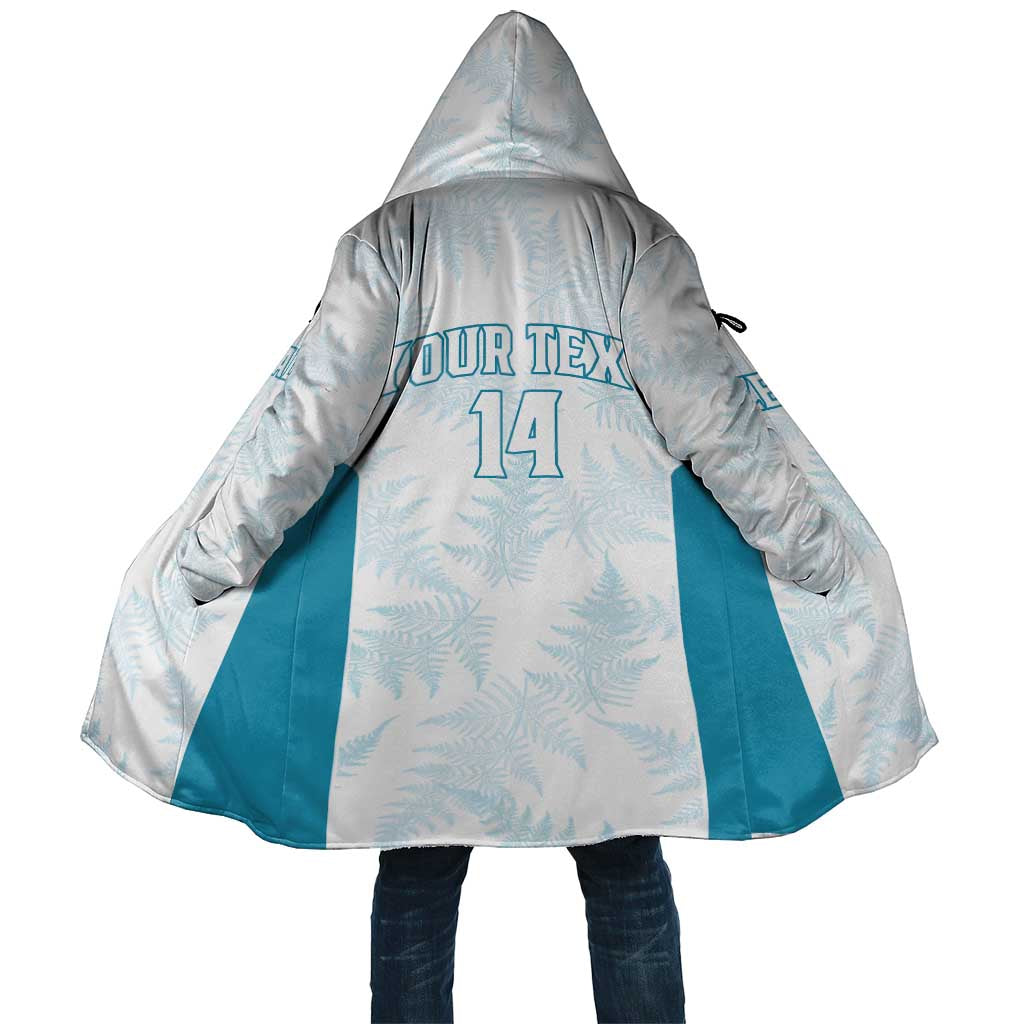 Custom New Zealand Silver Fern Football Cloak Come On All White - Polynesian Pride