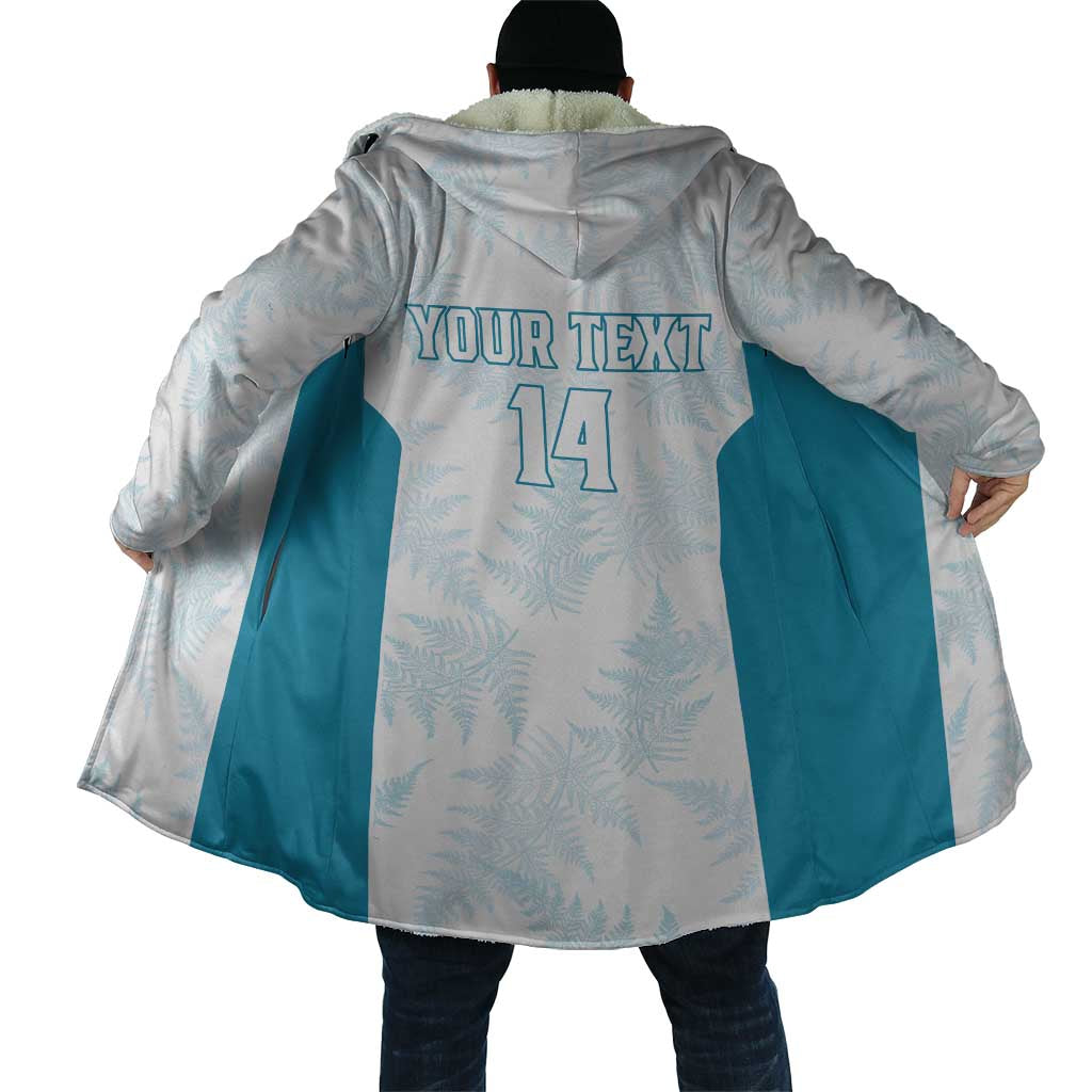 Custom New Zealand Silver Fern Football Cloak Come On All White - Polynesian Pride