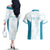 Custom New Zealand Silver Fern Football Couples Matching Off The Shoulder Long Sleeve Dress and Hawaiian Shirt Come On All White