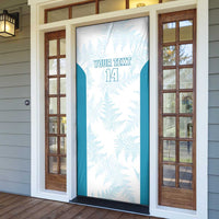 Custom New Zealand Silver Fern Football Door Cover Come On All White - Polynesian Pride