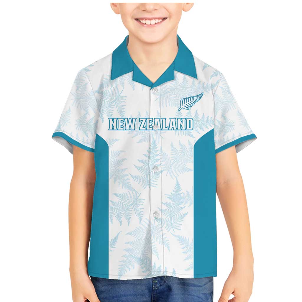 Custom New Zealand Silver Fern Football Family Matching Mermaid Dress and Hawaiian Shirt Come On All White