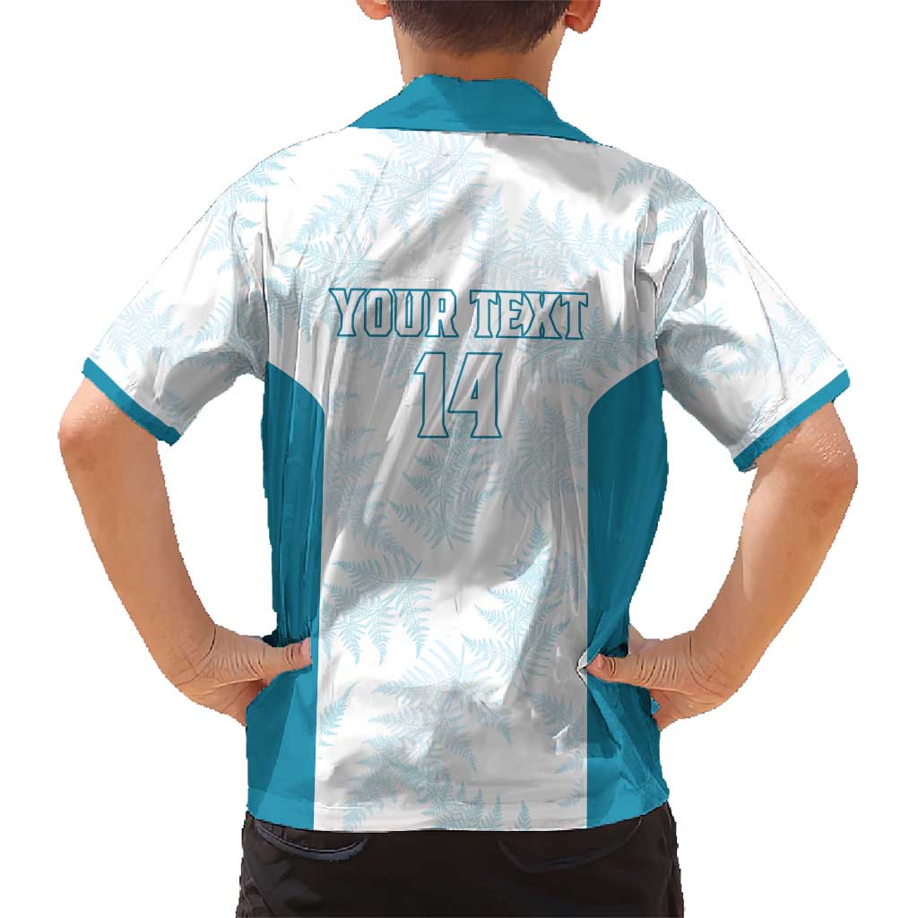 Custom New Zealand Silver Fern Football Kid Hawaiian Shirt Come On All White