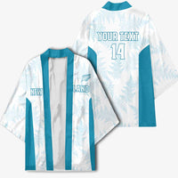 Custom New Zealand Silver Fern Football Kimono Come On All White - Polynesian Pride