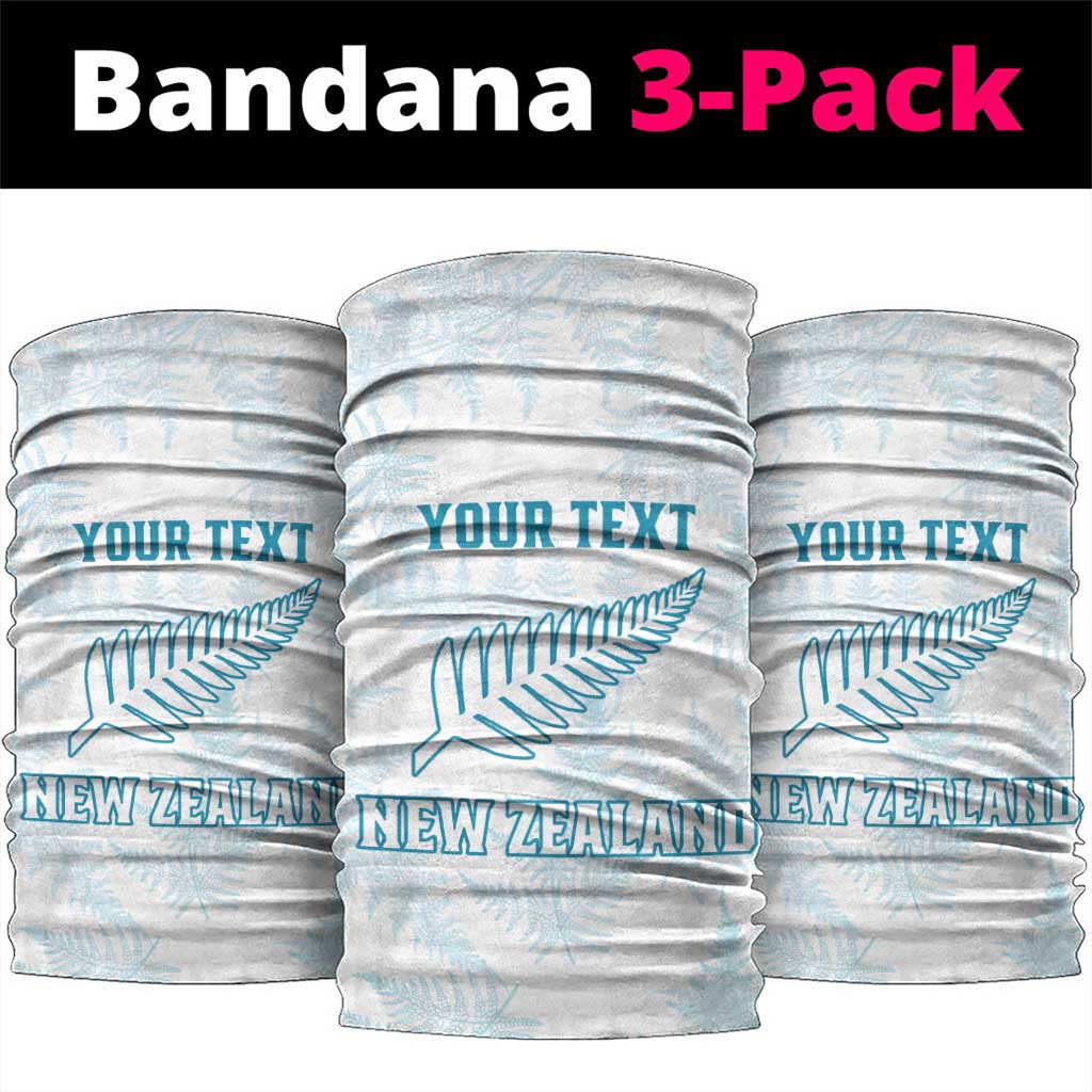 Custom New Zealand Silver Fern Football Neck Gaiter Come On All White - Polynesian Pride