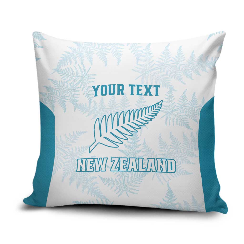 Custom New Zealand Silver Fern Football Pillow Cover Come On All White LT14 White - Polynesian Pride