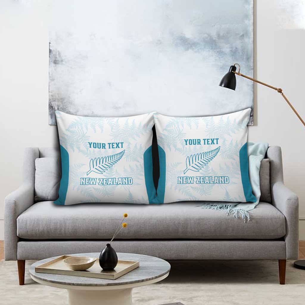 Custom New Zealand Silver Fern Football Pillow Cover Come On All White LT14 - Polynesian Pride