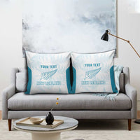 Custom New Zealand Silver Fern Football Pillow Cover Come On All White LT14 - Polynesian Pride