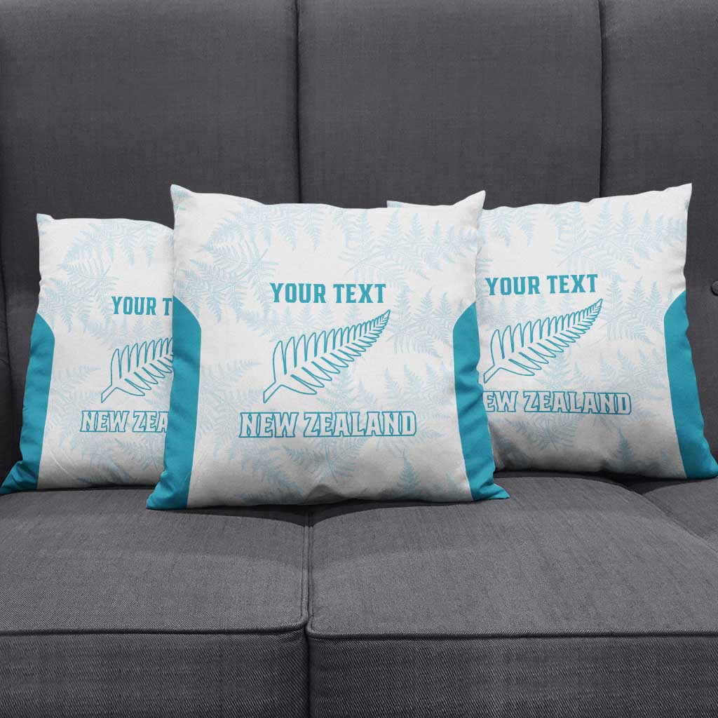 Custom New Zealand Silver Fern Football Pillow Cover Come On All White LT14 - Polynesian Pride
