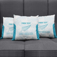 Custom New Zealand Silver Fern Football Pillow Cover Come On All White LT14 - Polynesian Pride