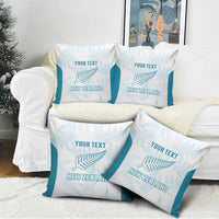 Custom New Zealand Silver Fern Football Pillow Cover Come On All White LT14 - Polynesian Pride