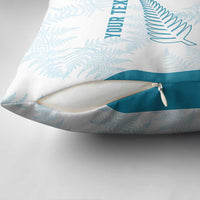 Custom New Zealand Silver Fern Football Pillow Cover Come On All White LT14 - Polynesian Pride