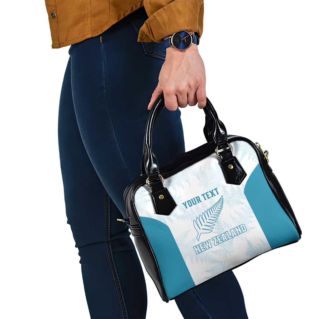 Custom New Zealand Silver Fern Football Shoulder Handbag Come On All White