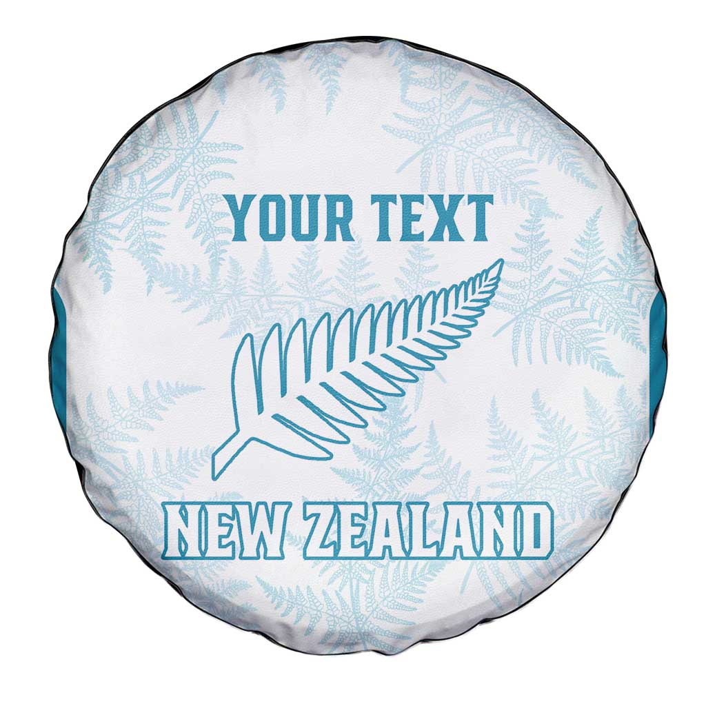 Custom New Zealand Silver Fern Football Spare Tire Cover Come On All White