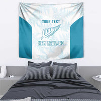 Custom New Zealand Silver Fern Football Tapestry Come On All White