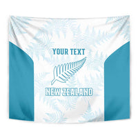 Custom New Zealand Silver Fern Football Tapestry Come On All White