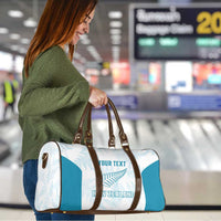 Custom New Zealand Silver Fern Football Travel Bag Come On All White - Polynesian Pride