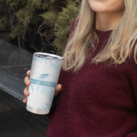 Custom New Zealand Silver Fern Football Tumbler Cup Come On All White LT14 - Polynesian Pride