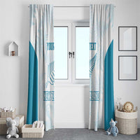 Custom New Zealand Silver Fern Football Window Curtain Come On All White