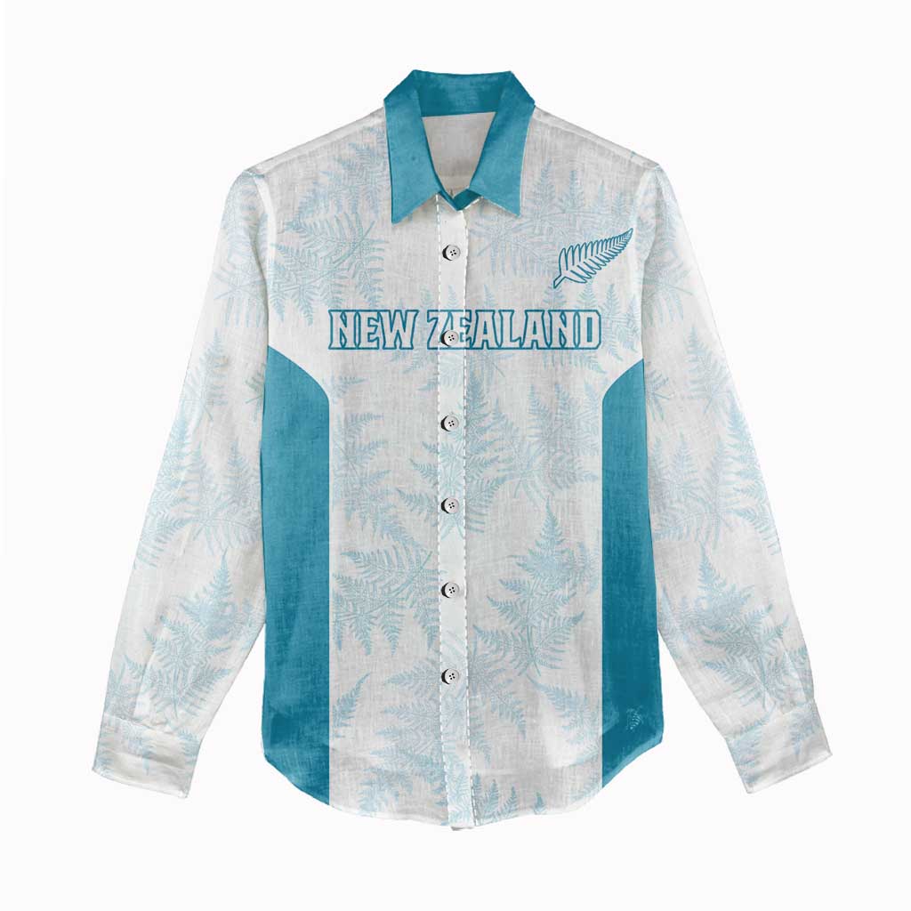 Custom New Zealand Silver Fern Football Women Casual Shirt Come On All White LT14 - Polynesian Pride