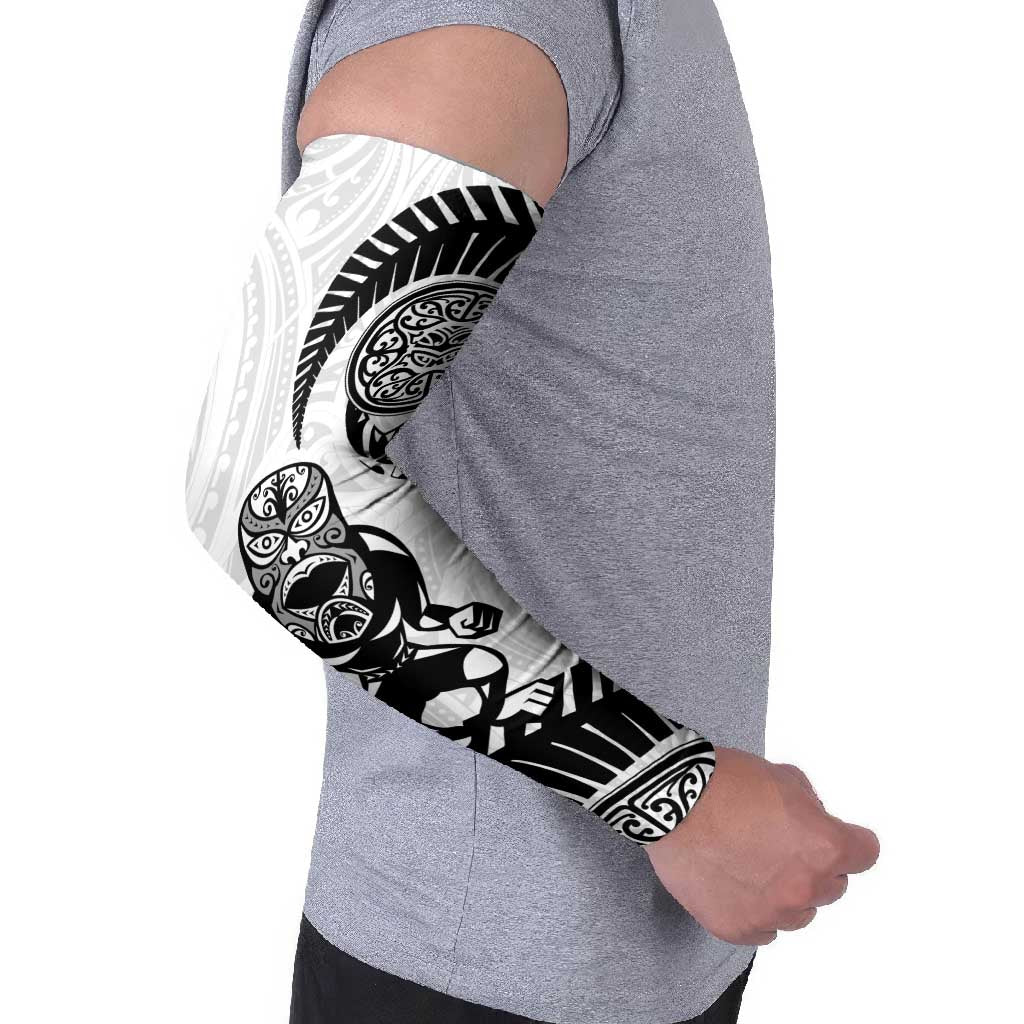 Custom Aotearoa Football Arm Sleeves NZ Maori Tiki Go Champions LT14 - Polynesian Pride