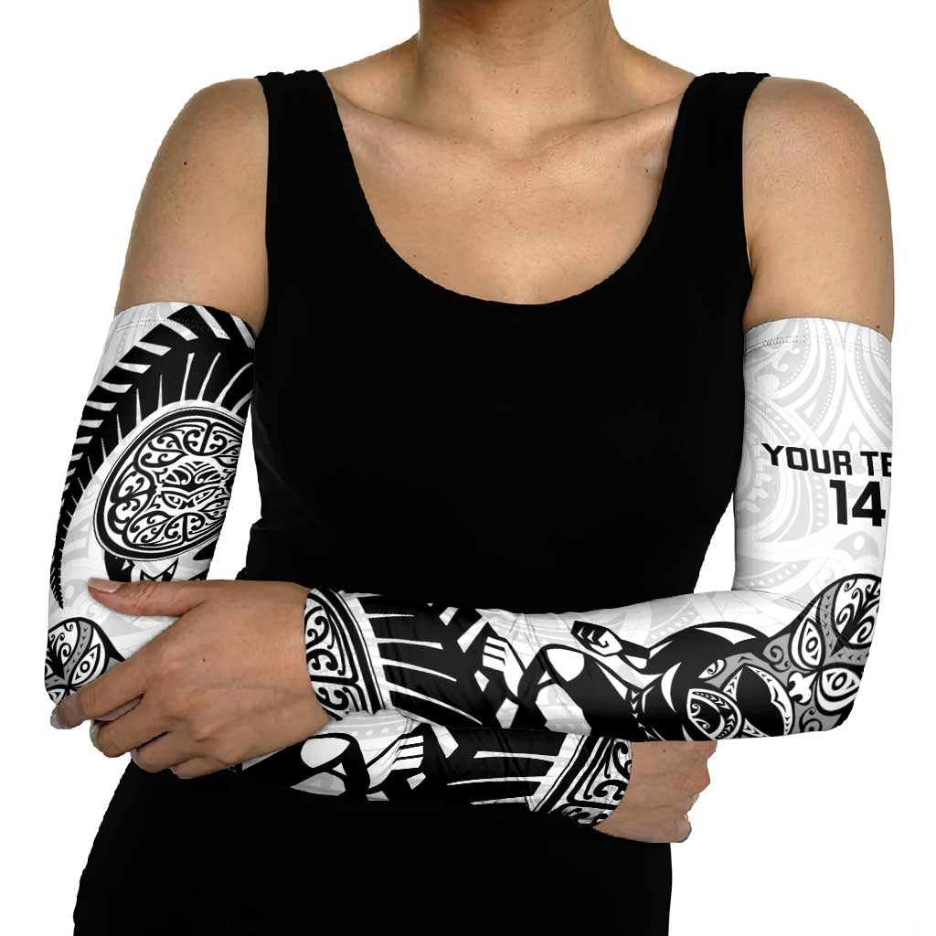 Custom Aotearoa Football Arm Sleeves NZ Maori Tiki Go Champions LT14 - Polynesian Pride