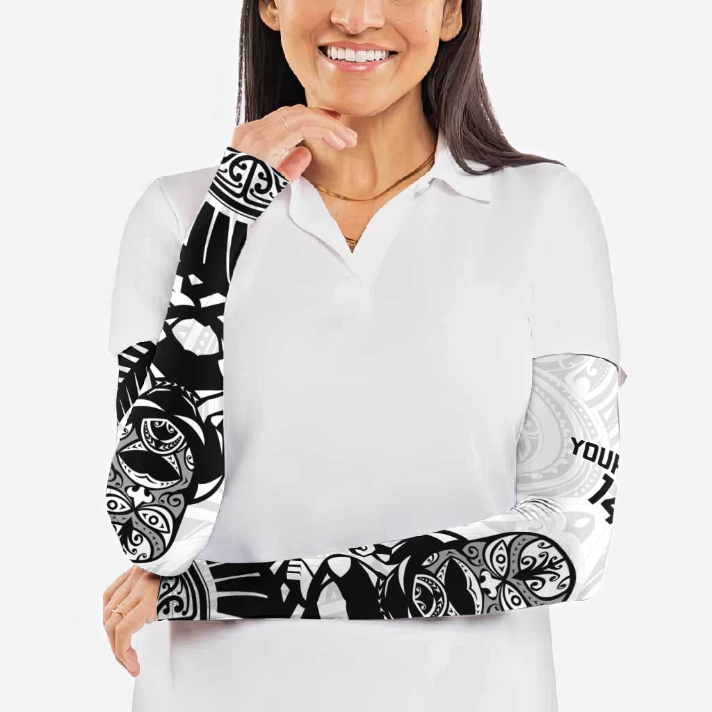 Custom Aotearoa Football Arm Sleeves NZ Maori Tiki Go Champions LT14 - Polynesian Pride