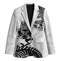 Custom Aotearoa Football Blazer NZ Maori Tiki Go Champions LT14 Unisex White - Polynesian Pride