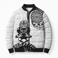 Custom Aotearoa Football Bomber Puffer Jacket NZ Maori Tiki Go Champions - Polynesian Pride