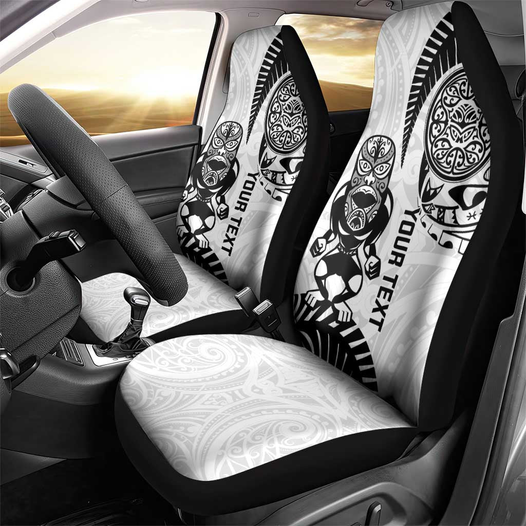 Custom Aotearoa Football Car Seat Cover NZ Maori Tiki Go Champions LT14 - Polynesian Pride