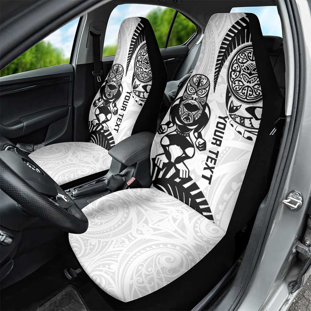 Custom Aotearoa Football Car Seat Cover NZ Maori Tiki Go Champions LT14 - Polynesian Pride
