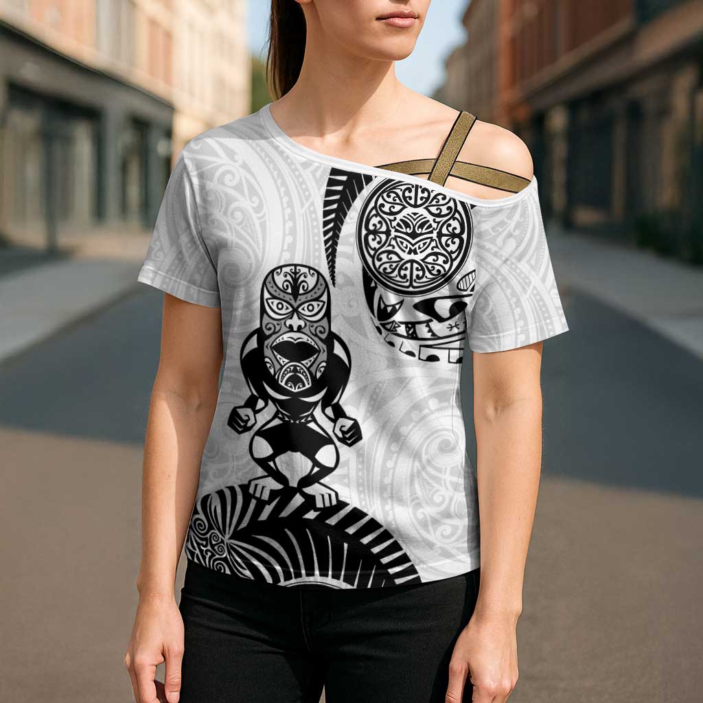 Custom Aotearoa Football Cross Shoulder Shirt NZ Maori Tiki Go Champions - Polynesian Pride