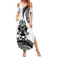 Custom Aotearoa Football Family Matching Summer Maxi Dress and Hawaiian Shirt NZ Maori Tiki Go Champions