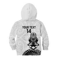 Custom Aotearoa Football Kid Hoodie NZ Maori Tiki Go Champions