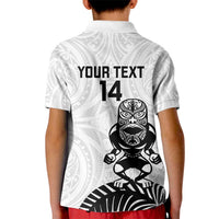 Custom Aotearoa Football Kid Polo Shirt NZ Maori Tiki Go Champions