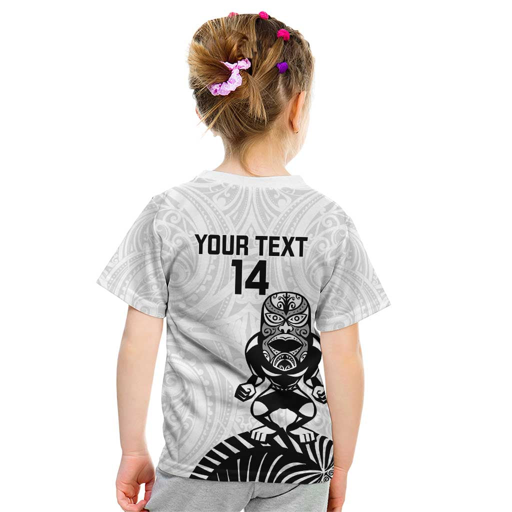 Custom Aotearoa Football Kid T Shirt NZ Maori Tiki Go Champions