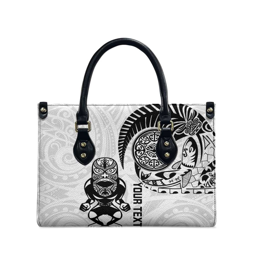 Custom Aotearoa Football Leather Bag NZ Maori Tiki Go Champions - Polynesian Pride