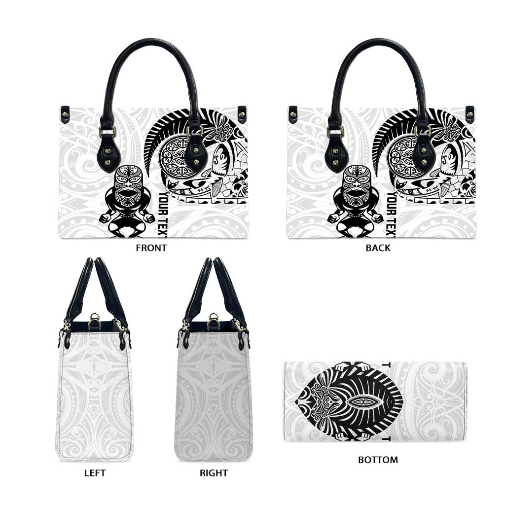 Custom Aotearoa Football Leather Bag NZ Maori Tiki Go Champions - Polynesian Pride